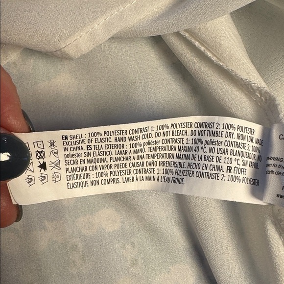 English Factory Endless Rose Blue and White Floral Midi Dress Size Large - Picture 9 of 10